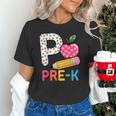 P Is For Pre K Teacher Student Pencil Apple Back To School Unisex T-Shirt, gift for family, gift for coworker