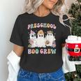 Preschool Boo Crew Groovy Halloween Floral Ghost Teacher Men Women Kids Unisex T-Shirt, Groovy Teacher Shirts, gift for family, gift for coworker Preschool Boo Crew Groovy Halloween Floral Ghost Teacher Men Women Kids Unisex T-Shirt, Groovy Teacher Shirts, gift for family, gift for coworker