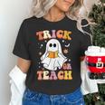 Retro Vintage Groovy Trick Or Teach Teacher Halloween For Men Women Kids Unisex T-Shirt, Groovy Teacher Shirts, gift for family, gift for coworker Retro Vintage Groovy Trick Or Teach Teacher Halloween For Men Women Kids Unisex T-Shirt, Groovy Teacher Shirts, gift for family, gift for coworker