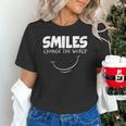 Smile Smiles Change The World Teacher T-Shirt Happy T-Shirt Unisex T-Shirt, gift for family, gift for coworker