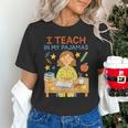 I Teach In My Pajamas Crayon Home School Teacher PJs Unisex T-Shirt, gift for family, gift for coworker