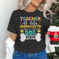 Teacher Off Duty Promoted To Stay At Home Dog Mom Teachers Unisex T-Shirt, gift for family, gift for coworker Teacher Off Duty Promoted To Stay At Home Dog Mom Teachers Unisex T-Shirt, gift for family, gift for coworker