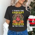Thanksgiving I Teach Coolest Turkeys Teacher Fall Women Men Unisex T-Shirt, gift for family, gift for coworker