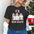 TK Boo Crew Retro Groovy Halloween Floral Ghost TK Teacher Unisex T-Shirt, Groovy Teacher Shirts, gift for family, gift for coworker TK Boo Crew Retro Groovy Halloween Floral Ghost TK Teacher Unisex T-Shirt, Groovy Teacher Shirts, gift for family, gift for coworker