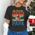 Vintage Retro My Favorite Teacher Calls Me Papa Father's Day Unisex T-Shirt, gift for family, gift for coworker