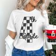 Checkered Fourth Grade Back To School Teachers Students Unisex T-Shirt, gift for family, gift for coworker