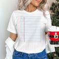 College Ruled Lined Paper Student Teacher Professor Costume Unisex T-Shirt, gift for family, gift for coworker
