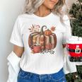Fall Book Pumpkin Retro Reading Halloween Teacher Unisex T-Shirt, gift for family, gift for coworker