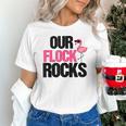 Our Flock Rocks Flamingo Mother's Day Teacher Unisex T-Shirt, gift for family, gift for coworker Our Flock Rocks Flamingo Mother's Day Teacher Unisex T-Shirt, gift for family, gift for coworker