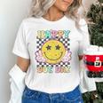 Happy Dot Day Hippie Flowers Smile Face Groovy Teacher Kids Unisex T-Shirt, Groovy Teacher Shirts, gift for family, gift for coworker