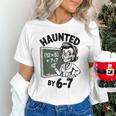 Haunted 67 Skeleton Math Teacher Halloween Costume Math Pun Unisex T-Shirt, gift for family, gift for coworker