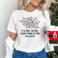It's Fine I'm Fine Christmas Lights Teacher Xmas Unisex T-Shirt, gift for family, gift for coworker It's Fine I'm Fine Christmas Lights Teacher Xmas Unisex T-Shirt, gift for family, gift for coworker