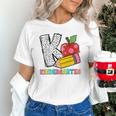 K Is For Kindergarten Teacher Pencil Apple Back To School Unisex T-Shirt, gift for family, gift for coworker