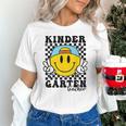 Kindergarten Teacher Hippie Smile Face Back School Unisex T-Shirt, gift for family, gift for coworker Kindergarten Teacher Hippie Smile Face Back School Unisex T-Shirt, gift for family, gift for coworker
