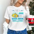 Librarian Teacher Dive Into A Good Book Reading Premium Tri-Blend Unisex T-Shirt, gift for family, gift for coworker