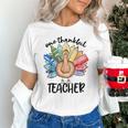 One Thankful Teacher Turkey Pencil Thanksgiving Teachers Unisex T-Shirt, gift for family, gift for coworker