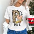 P Is For Pre K Teacher Leopard First Day Of School For Men Women Girls Kids Unisex T-Shirt, gift for family, gift for coworker