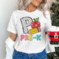 P Is For Pre-K Teacher Pencil Apple Back To School Unisex T-Shirt, gift for family, gift for coworker