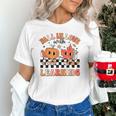 Retro Fall In Love With Learning Autumn Pumpkin Teacher Unisex T-Shirt, gift for family, gift for coworker Retro Fall In Love With Learning Autumn Pumpkin Teacher Unisex T-Shirt, gift for family, gift for coworker