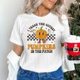 I Teach The Cutest Pumpkins In The Patch Groovy Teacher Fall Unisex T-Shirt, Groovy Teacher Shirts, gift for family, gift for coworker