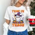 Trick Or Teach Teacher Halloween Ghost Pencil Floral Unisex T-Shirt, gift for family, gift for coworker Trick Or Teach Teacher Halloween Ghost Pencil Floral Unisex T-Shirt, gift for family, gift for coworker