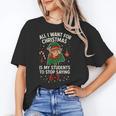 6-7 Students Saying 67 Xmas Six Seven Teacher Christmas Women's T-Shirt, trending gift