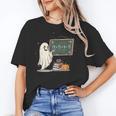 67 Teacher Halloween Ghost Six Seven Meme Math Joke Women's T-Shirt, trending gift 67 Teacher Halloween Ghost Six Seven Meme Math Joke Women's T-Shirt, trending gift
