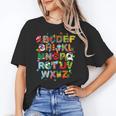 ABCs Learning Kindergarten Teacher Christmas Lights Alphabet For Men Women Kids Women's T-Shirt, trending gift