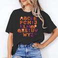 ABCs Learning Kindergarten Teacher Halloween Alphabet Women's T-Shirt, trending gift ABCs Learning Kindergarten Teacher Halloween Alphabet Women's T-Shirt, trending gift