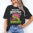 Assistant Principals Love Brains Zombie Teacher Halloween Women's T-Shirt, trending gift
