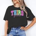 Back To School Neon Checkered Third Grade Colorful Teacher Women's T-Shirt, trending gift Back To School Neon Checkered Third Grade Colorful Teacher Women's T-Shirt, trending gift