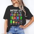 Battery Life Of a Preschool School Teacher School Week Women's T-Shirt, trending gift Battery Life Of a Preschool School Teacher School Week Women's T-Shirt, trending gift