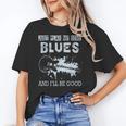 Blues Music Band Lover Vintage Guitar Teacher Blues Women's T-Shirt, trending gift
