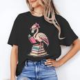 Book Lover Cute Flamingo Reading Teacher Librarian Women Women's T-Shirt, trending gift