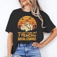You Can't Scare Me I Teach Social Studies Teacher Halloween Women's T-Shirt, trending gift