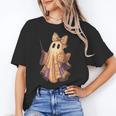 Coquette Music Note Patchwork Ghost Music Teacher Halloween Women's T-Shirt, trending gift