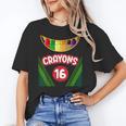 Crayon Box Fun Teacher Student Crayon Squad Halloween 2023 Women's T-Shirt, trending gift Crayon Box Fun Teacher Student Crayon Squad Halloween 2023 Women's T-Shirt, trending gift