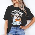 Cute Ghost Reading Book Librarian Teacher Halloween Costume Women's T-Shirt, trending gift