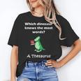 Dinosaur Thesaurus Grammar Joke Teacher Women's T-Shirt, trending gift Dinosaur Thesaurus Grammar Joke Teacher Women's T-Shirt, trending gift