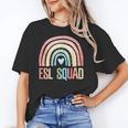 ESL Squad Teacher Crew Team Back To School English Rainbow Women's T-Shirt, Esl Teacher Gifts, English Teacher Gifts, trending gift
