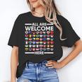 ESL Teacher All Are Welcome Here For Worlds Virtual Teachers Women's T-Shirt, Esl Teacher Gifts, trending gift ESL Teacher All Are Welcome Here For Worlds Virtual Teachers Women's T-Shirt, Esl Teacher Gifts, trending gift