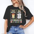 First Coffee Then Data SPED Teacher Taking a Break Women's T-Shirt, trending gift