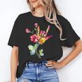 Flower American Sign Language ASL Teacher Teaching Deaf Women's T-Shirt, trending gift Flower American Sign Language ASL Teacher Teaching Deaf Women's T-Shirt, trending gift