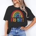 Fri-Yay Friyay Rainbow Colors Teacher Childrens Fun Designs Women's T-Shirt, trending gift Fri-Yay Friyay Rainbow Colors Teacher Childrens Fun Designs Women's T-Shirt, trending gift