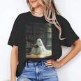 Ghost Library Halloween Book Reading Books Lover Teacher Women's T-Shirt, trending gift Ghost Library Halloween Book Reading Books Lover Teacher Women's T-Shirt, trending gift