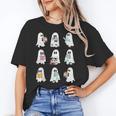 Ghost Reading Books Spooky Librarian Teacher Women Women's T-Shirt, trending gift