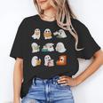Ghost Reading Teacher Halloween Librarian Book Lover School Women's T-Shirt, trending gift