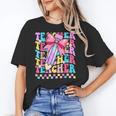 Groovy Teacher Cute Coquette Bow Flower Retro Back To School Women's T-Shirt, Groovy Teacher Gifts, trending gift