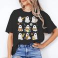 Halloween Ghost Music Teacher Playing Instruments Women's T-Shirt, trending gift