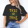 Halloween Math Teacher Trig Or Treat Student School College Women's T-Shirt, trending gift